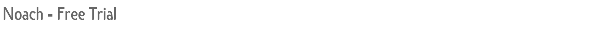 Sample characters Noach Font
